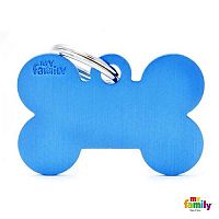 MF BIG BONE ALUMINUM BLUE 2,5x3,8 cm gravírovateľný prívesok