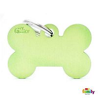 MF BIG BONE ALUMINUM GREEN 2,5x3,8 cm gravírovateľný prívesok