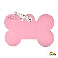 MF BIG BONE ALUMINUM PINK 2,5x3,8cm gravírovateľný prívesok
