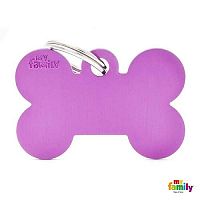 MF BIG BONE ALUMINUM PURPLE 2,5x3,8 cm gravírovateľný prívesok