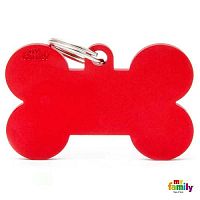 MF RED XL ALUMINUM BONE 4,8x3,15 cm gravírovateľný prívesok