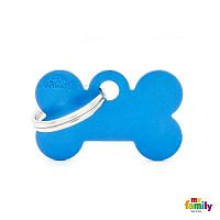 MF SMALL BONE ALUMINUM BLUE 1,9x3 cm gravírovateľný prívesok