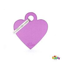 MF SMALL HEART ALUMINUM PURPLE 2,8x2,5cm gravírovateľný prívesok