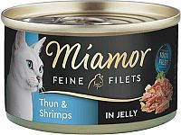 Miamor Konzerva Feine Filets Tuniak+Krevety 1×100 g, konzerva pre mačky