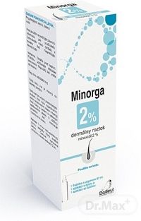 Minorga 2 % dermálny roztok sol der (fľ.HDPE+1 aplik.s dýzou+1 aplik.so špičkou) 1x60 ml