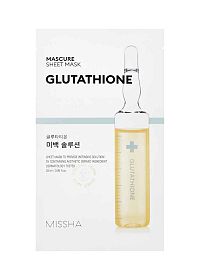 Missha Mascure Whitening Solution Sheet Mask Glutathione 27 ml / 1 sheet 1×27 ml / 1 sheet