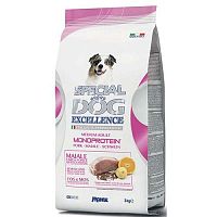 MONGE SPECIAL DOG EXCELLENCE MEDIUM ADULT MONOPROTEINIC bravčové + zemiaky 3kg 27/14 superprémium