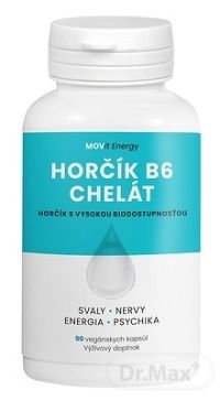 MOVit Horčík B6 Chelát 1×90 tbl, výživový doplnok