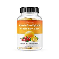 MOVit Vitamín C 1200 mg so šípkami + Vitamín D + Zinok PREMIUM 90 tabliet