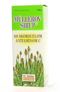 MÜLLEROV SIRUP SO SKOROCELOM A VIT. C 1×320 g, výživový doplnok