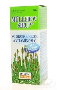 MÜLLEROV SIRUP SO SKOROCELOM A VIT. C bez cukru 1x260 g