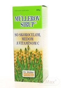 MÜLLEROV SIRUP SO SKOROCELOM, MEDOM A VIT. C 1×320 g, výživový doplnok