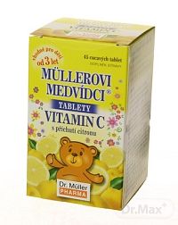 Mullerove medvedíky Vitamín C s príchuťou citróna 45 tabliet