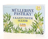 MÜLLEROVE PASTILKY S KAJEPUTOVÝM OLEJOM 1×24 ks, ťažkosti v hrdle