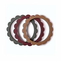 Mushie náramkové hryzátko zo silikónu FLOWER dried thyme berry natural 1×1 ks, hryzátko