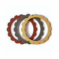 Mushie náramkové hryzátko zo silikónu FLOWER sunshine dried thyme clay 1×1 ks, hryzátko