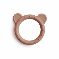 Mushie silikónové hryzátko BEAR natural 1×1 ks, hryzátko