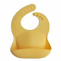 Mushie silikónový podbradník mineral yellow 1×1 ks, podbradník