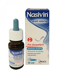 NASIVIN 0,05 % int nas (fľaša sklenená, hnedá s kvapkadlom) 1x10 ml