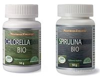 Nástroje zdravia Chlorella Extra Bio+Spirulina Extra Bio-DUOPACK 2x50 g/2x200 tbl.
