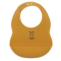 NATTOU Podbradník silikónový so zapínaním okrový bez BPA 1x1ks