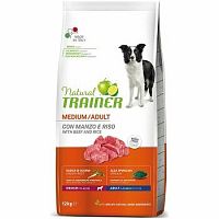 Natural Trainer Ad Med Hovädzie+Ryža 1×12 kg, granule pre dospelé psy stredných plemien