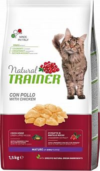 Natural Trainer Cat Mature Kuracie 1×1,5 kg, granule pre dospelé mačky