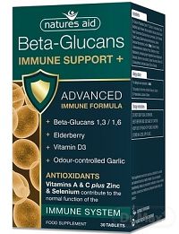 Natures Aid Beta-Glucans Immune Support+ 1x30 tbl, výživový doplnok