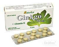 Naturica GINKGO 60 mg + vitamín E 1×30 tbl, výživový doplnok
