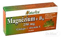 Naturica MAGNEZIUM 250 mg+B6+Ginkgo+vitamín E 1×30 tbl, výživový doplnok