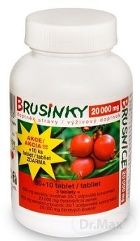 NATURVITA BRUSNICE 20 000 mg 1×70 tbl, 60+10 zadarmo
