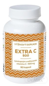 NATURVITA EXTRA C 500 s postupným uvoľňovaním 1×90 cps, výživový doplnok