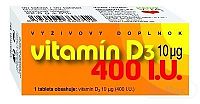 NATURVITA VITAMÍN D3 10 μg (400 I.U.) tbl 1x90 ks