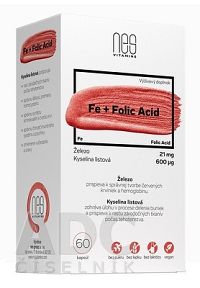 nesVITAMINS Fe 21 mg + Folic Acid 600 µg 1×60 cps, železo