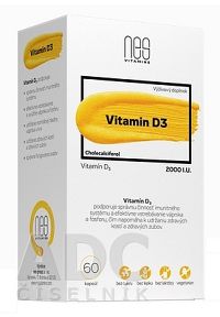 nesVITAMINS Vitamin D3 2000 I.U. 1×60 cps, vitamín D