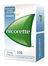 Nicorette Classic Gum 2 mg gum med (blis. PVC/PVDC/Al) 1x105 ks