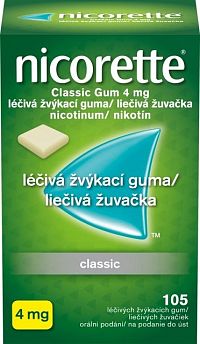 Nicorette Classic Gum 4 mg 105 kusov