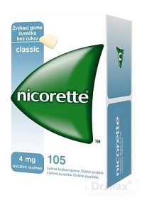 Nicorette Classic Gum 4 mg gum med (blis. PVC/PVDC/Al) 1x105 ks
