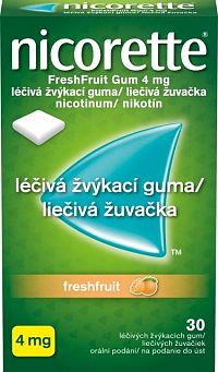 Nicorette Freshfruit Gum 4 mg 30 kusov