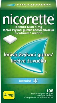 Nicorette Icemint Gum 4 mg 105 kusov