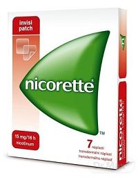 Nicorette invisipatch 15 mg/16 h transder. náplasť emp tdm (vrecko papier/PET/Al-PAN) 1x7 ks