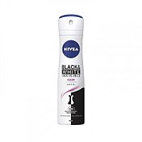 NIVEA Black & White Invisible Clear 150 ml sprej antiperspirant
