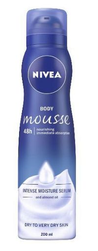 Nivea Body Mousse Intense Moisture Serum výživná tělová pěna pro suchou a velmi suchou pokožku 200 ml