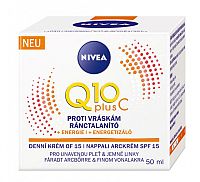 NIVEA Energizujúci denný krém Q10 ENERGY SPF15 proti vráskam, s pomarančovým extraktom 1x50 ml