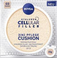 Nivea Hyaluron Cellular Filler 3v1 pečující tónovací krém make-up v houbičce 03 Tmavý 15 g