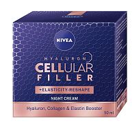 Nivea Hyaluron Cellular Filler nočný krém proti vráskam 50 ml