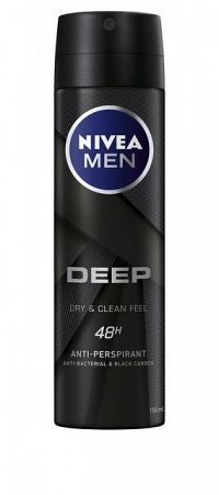 NIVEA MEN Anti-perspirant DEEP DARKWOOD sprej, 48H, black carbon 1x150 ml
