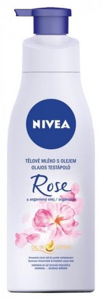 NIVEA Rose & Argan Oil 200 ml telové mlieko s olejom