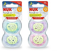 NUK Cumlík FREESTYLE Night, SI, V1 (0-6m) BOX 2 kusy
