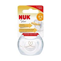 NUK CUMLIK STAR LATEX 0-6 M BOX 1KS 1×1 ks, cumlík 0-6m